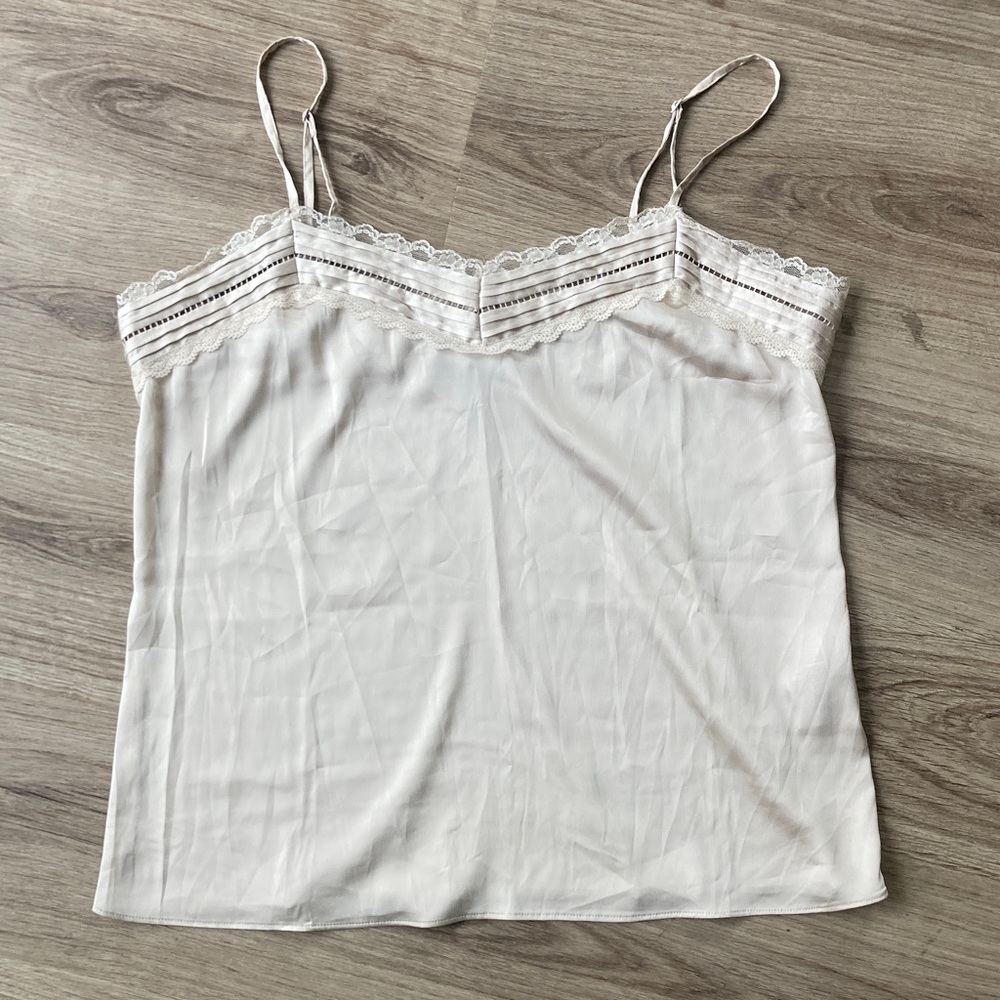 WHBM Champagne Lace Cami Size Medium